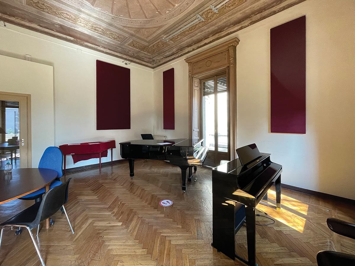 Conservatorio di Musica Giacomo Puccini Gallarate (VA) - Intervento acustico nelle aule