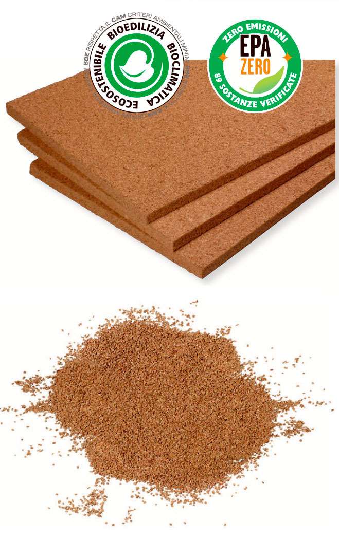 Sughero biondo emissione Zero certificazione classe A+ Sughero biondo emissione Zero certificazione classe A+ Coverd - BioEdilizia - Isolare secondo natura