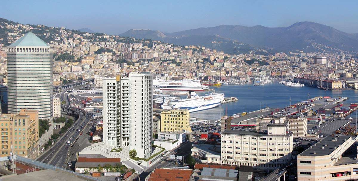 Torri Faro Genova (GE) - Il moderno complesso abitativo affacciato sul porto Torri Faro Genova (GE) - Il moderno complesso abitativo affacciato sul porto Coverd - BioEdilizia - Isolare secondo natura Isolamento termico