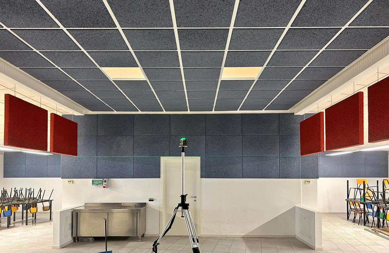 Mensa scolastica Scuola secondaria Pascoli di Curno (BG) Mensa scolastica Scuola secondaria Pascoli di Curno (BG) Coverd - BioEdilizia - Isolare secondo natura Isolamento acustico