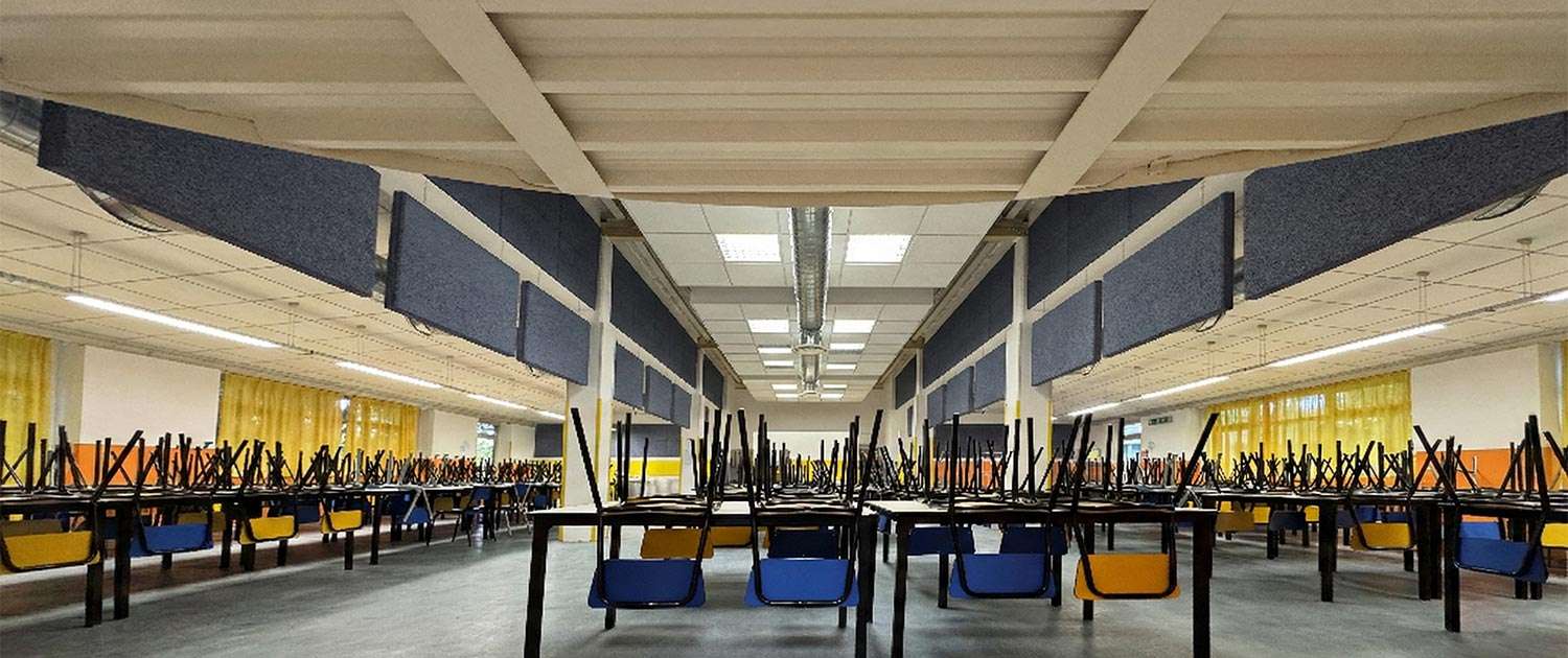 Mensa scolastica Scuola secondaria Pascoli di Curno (BG) - Isolamento acustico Mensa scolastica Scuola secondaria Pascoli di Curno (BG) - Isolamento acustico Coverd - BioEdilizia - Isolare secondo natura Isolamento acustico