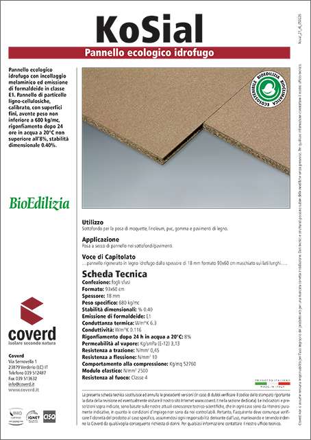 Schede tecniche Coverd Coverd - BioEdilizia - Isolare secondo natura